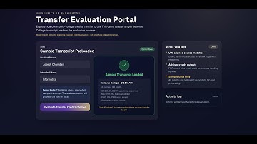 AI Transfer Evaluation Tool Demo (1st Place Claude Hackathon @ UW)