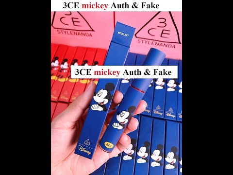 Hướng dẫn phân biệt son 3CE Mickey thật và giả Auth và Fake
