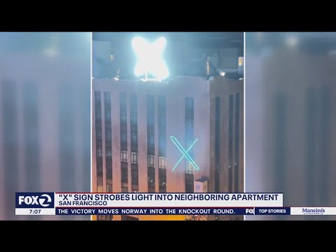 X, formerly Twitter, installed a lit up sign atop its HQ, not everyone is thrilled