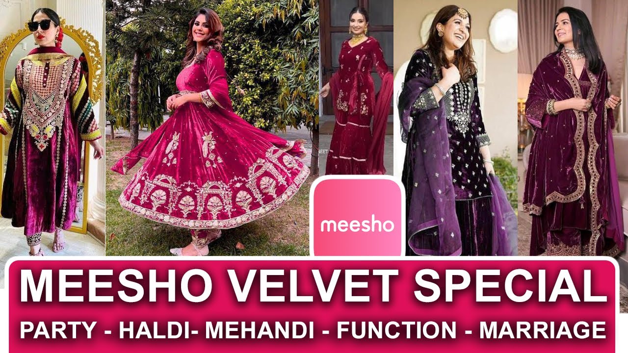 meesho-all-time-velvet-haul-haldi-mehendi-sangeet-wedding-festival