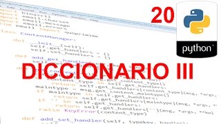Diccionario III - 20 - Python básico para gente de C#, C++ y Java