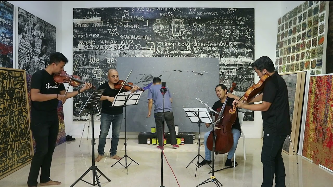 Ruang String Quartet in COLLABORATION with Dedy Sufriadi Part #1#collaboration #painting #indonesia