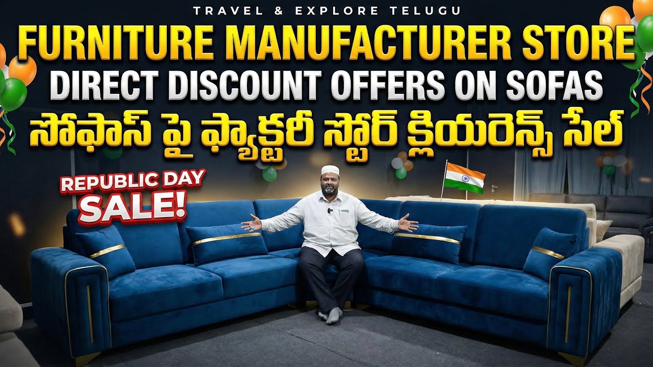 Furniture Manufacturer Outlet Offers | Discounts on Premium Sofas Hyderabad | EMI | Republic Day