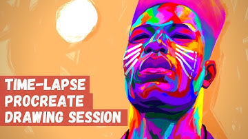 Time-lapse procreate drawing Gods of Color #9