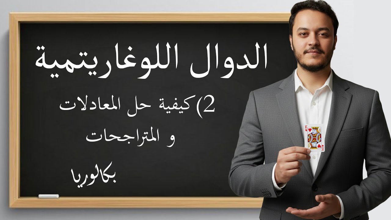 الدالة اللوغاريتمية : المعادلات و المتراجحات  اللوغاريتمية 🔥شرح رائع BAC 2026