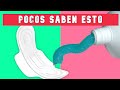 TRUCO con pasta dental y 1 toalla sanitaria ( trick sanitary pads and toothpaste )