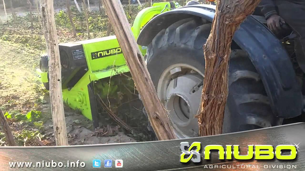 video Измельчитель лозы с подборщиком NIUBO PANTHER MAX
