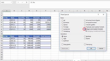 Paste Special   Values andNumber Formats