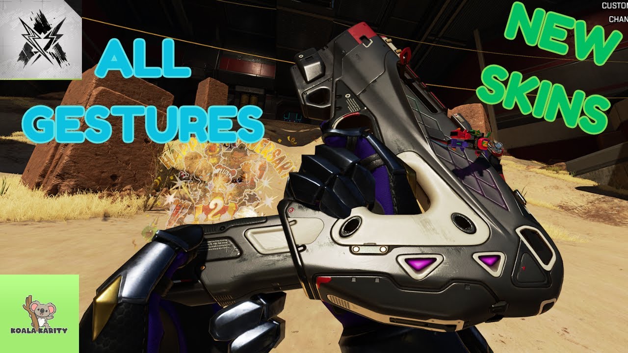 New Evolutive Skin, Alternator (Obsidian Chameleon), All Gestures. [Apex Legends -Highlight- Apr.25]