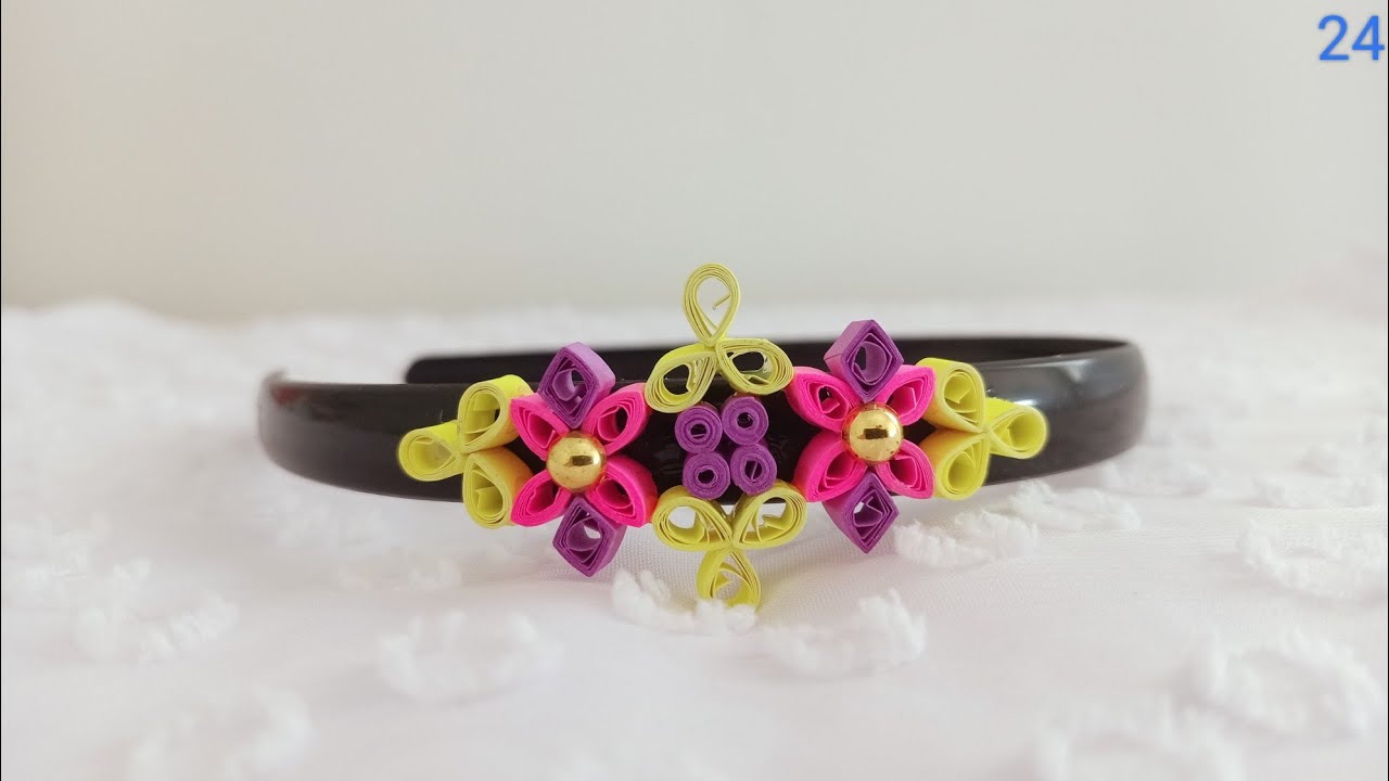 Diy / How To Make A Quilling Headband At Home / Headband Tutorial YouTube