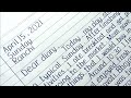 How to write diary  diary writing in english  diary entry