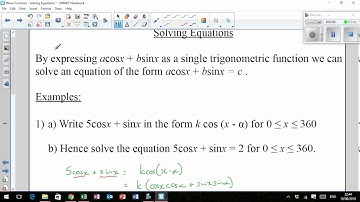 LHS Higher Mathematics - Wave Function 6 - Solving Equations