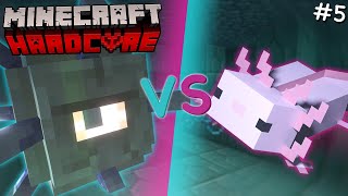 100 Axolotls vs Ocean Monument In Hardcore Minecraft!