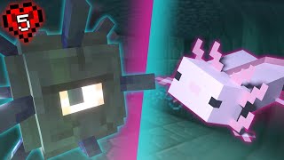 100 Axolotls vs Ocean Monument In Hardcore Minecraft!