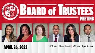 LBCCD Board Of Trustees Meeting - April 26, 2023