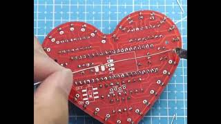Heart-shaped LED Colorful Light Soldering Kit | Electronic Beginner Training Parts