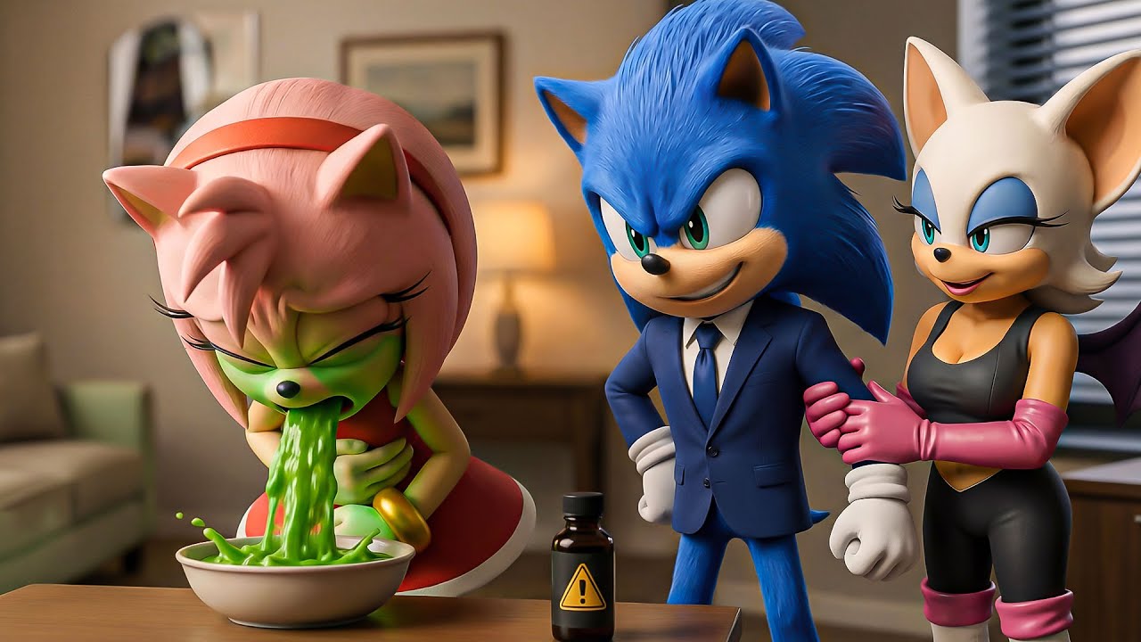 Amy Is Poisoned?! 😱Sonic Animation Drama Story| Amy suddenly collapsed after drinking it...