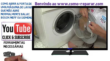 Como abrir a porta da máquina de lavar roupa LG?