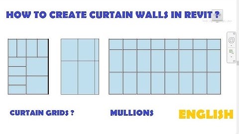 12-HOW TO CREATE CURTAIN WALLS IN REVIT ? -- CURTAIN GRIDS -- MULLIONS   (ENGLISH)