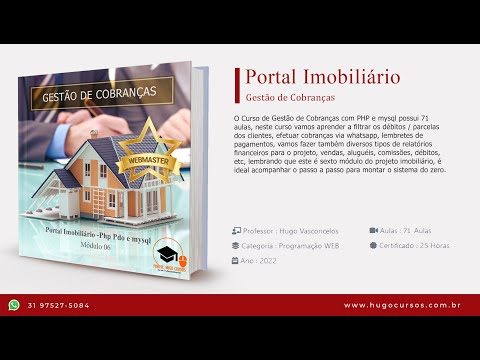 Portal Imobiliário Módulo 06 Gestão de Cobranças - Aula 01   Introdução ao Curso