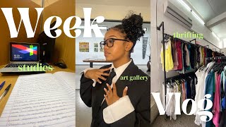 WEEK VLOG| gone for a month+? studying, thrifting, new morning routine, art gallery…5