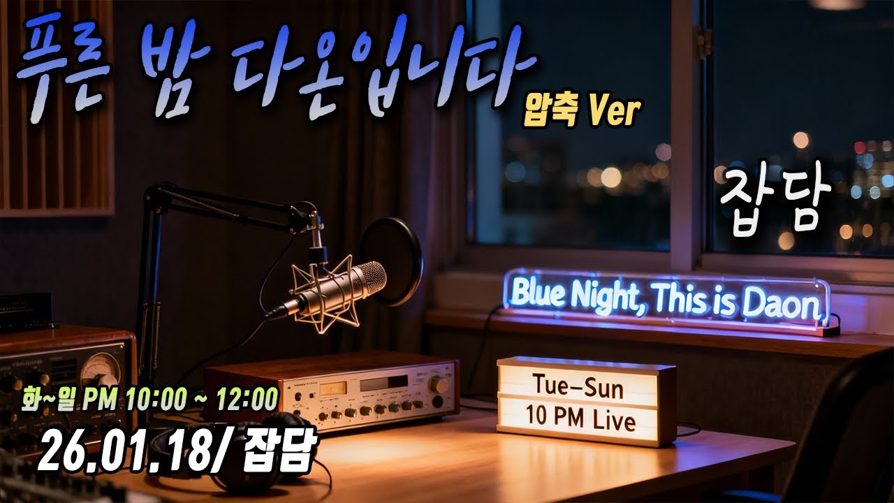 [SUB] 남자 ASMR | 푸른 밤 다온입니다 🌙 [라이브 압축본] (2026.01.18)