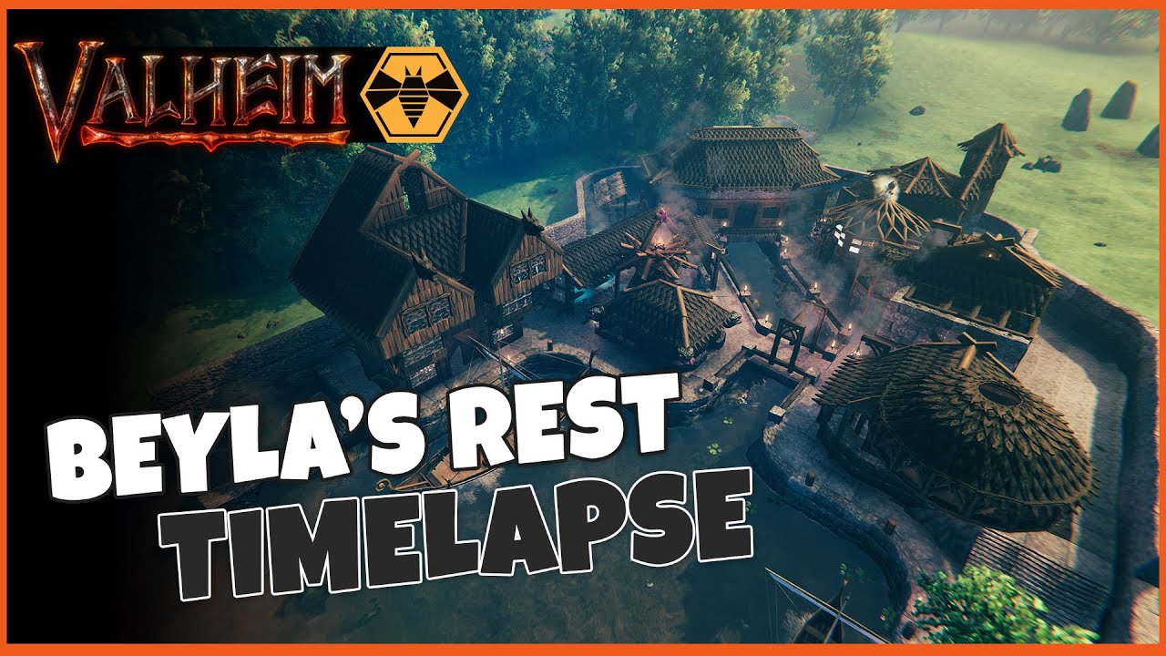Valheim Rested Beyla's Rest Village - Timelapse - Valheim Base Showcase - YouTube