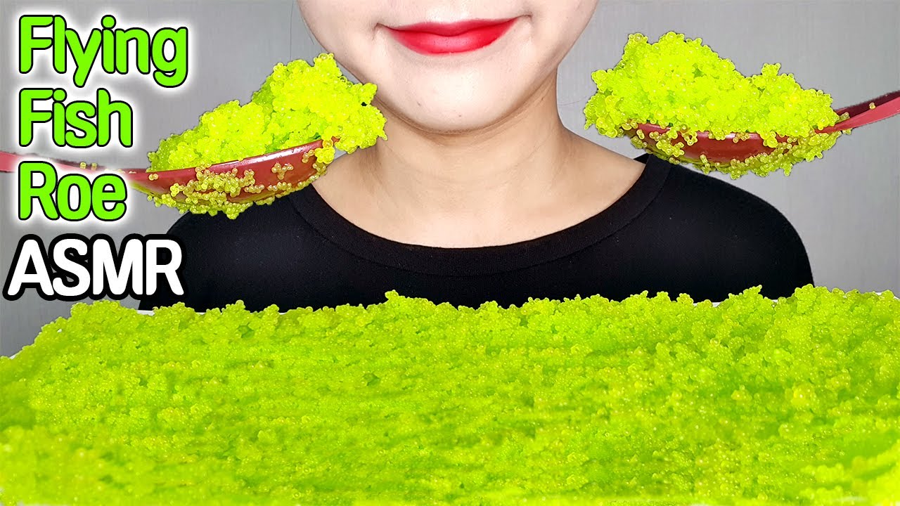 ASMR Flying Fish Roe(Tobiko egg) 날치알 리얼사운드 먹방 노토킹 | *NoTalking MUKPPO Eating Show KOREAN mukbang