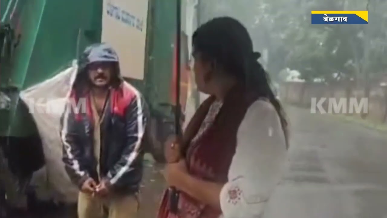 Belagavi Commissioner Clears Drain Herself Amid Heavy Rain