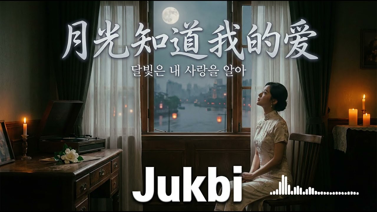 月光知道我的爱 🌙 월광지도아적애  | Vintage Mandarin Pop Ballad | Jukbi 죽비