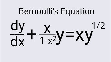 dy/dx+(x/(1-x^2))y=xy^(1/2) #BernoullisEquation L699