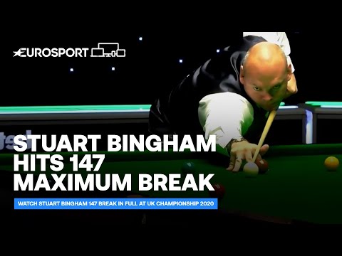 WATCH: Stuart Bingham's 147 break in FULL at the UK Championship! | UK Championship 2020 | Eurosport