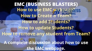 How To USE EMC webpage A complete guide  for Teacher to Create Team, add members & update details