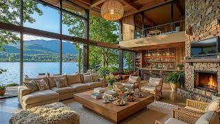 Tranquil Lakefront Retreat Jazz | Soft Piano Jazz with Forest Views for Reading and Deep Rest screenshot 4