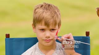 Game Day Spirit: Easy Baseball Face Painting Design