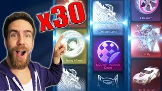 AWESOME 30+ ROCKET LEAGUE CRATE OPENING!