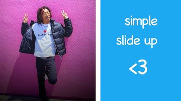 simple slide up transition | video star | pennydegree