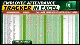 Attendance Tracker in Excel | Advanced Excel Automation Project | Student Attendance Dashboard