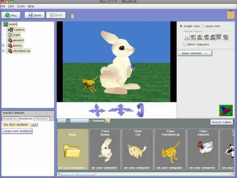 Programming With Alice - Adding, Deleting, Scaling And Moving Objects