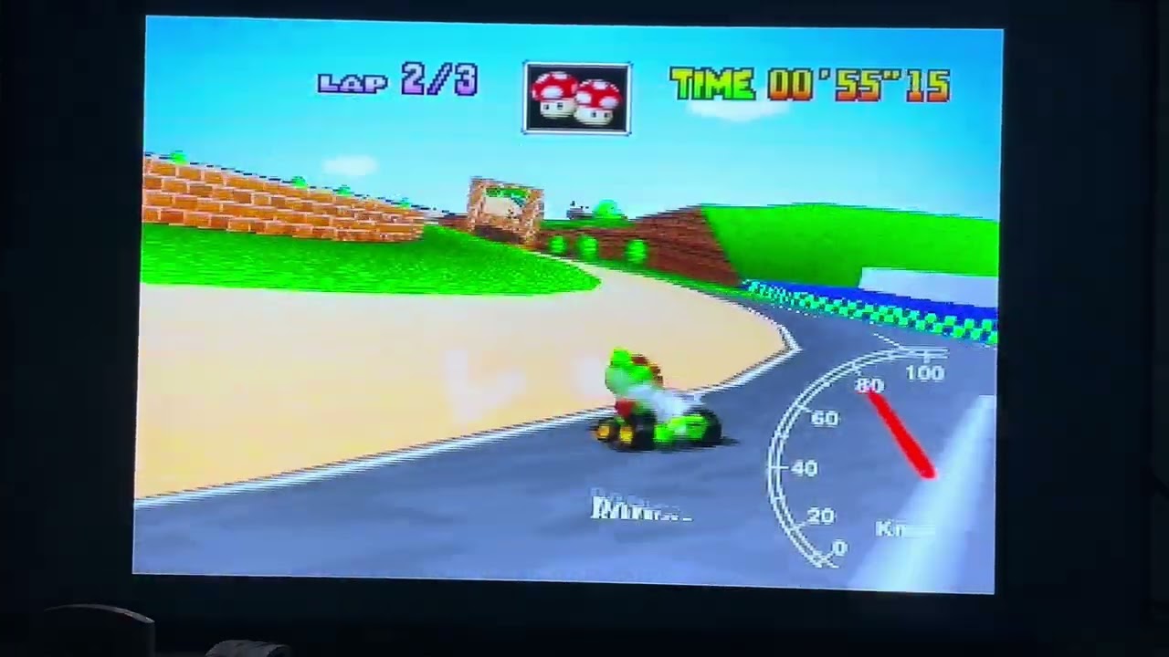 Mario Kart 64 - Luigi Raceway 3-Lap 1’58”83 PAL