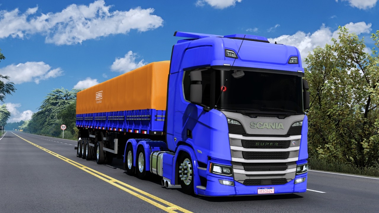 Truck with heavy load to delivery destination | Scania Super 560 R | Euro Truck Simulator 2