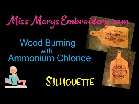 Wood Burning with Ammonium Chloride / No Wood Burning Tools Needed