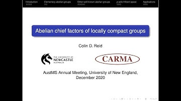 Colin Reid - Abelian chief factors of locally compact groups