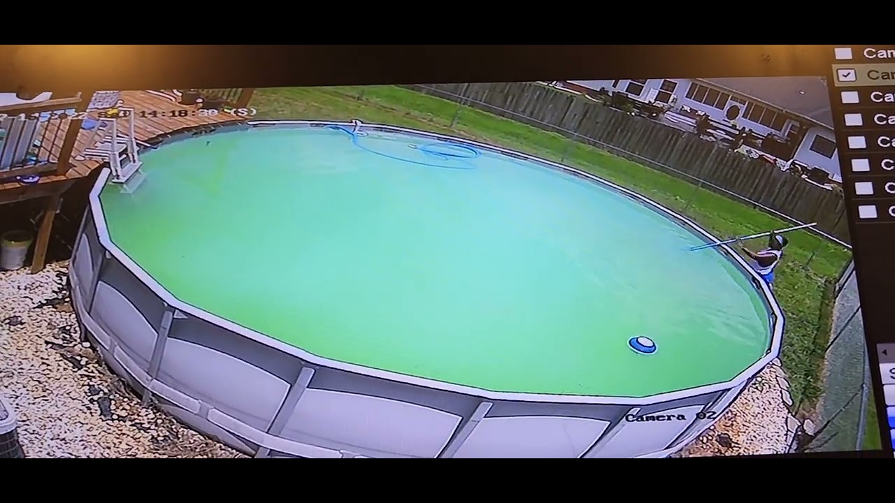 Part 2 - HTH Green to Blue (Time Lapse) before I started, steps taken & 1 hr after recirculating