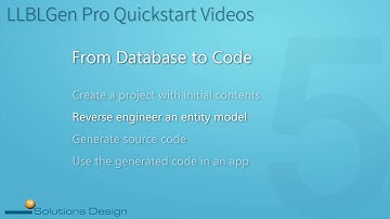 LLBLGen Pro QuickStart Video: From Database To Code