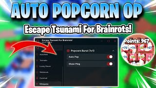 ESCAPE TSUNAMI FOR BRAINROTS SCRIPT! BEST AUTO POPCORN, MINI GAME, FREE WIN 100% & MORE! 🌊✅ screenshot 2