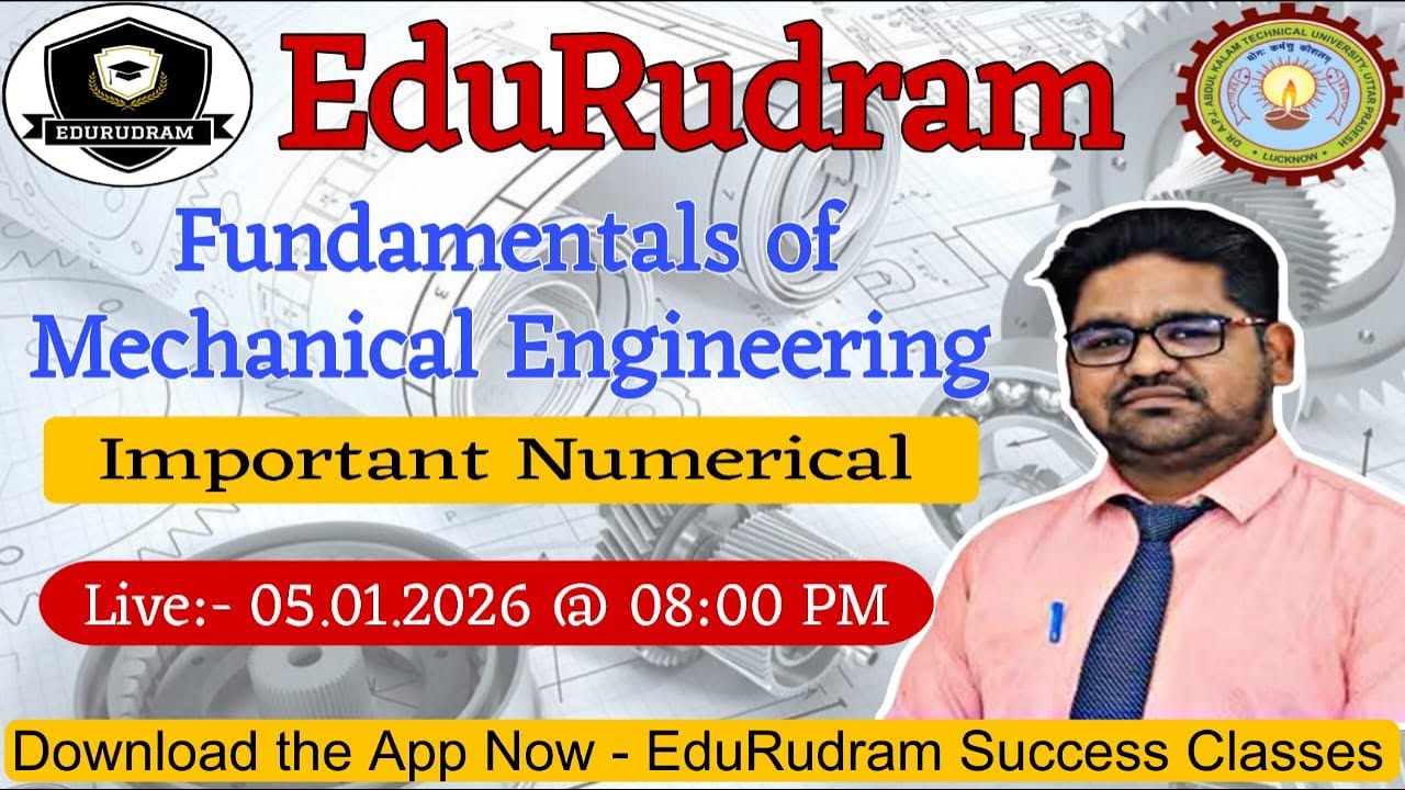 Important Numerical || Fundamentals of Mechanical Engineering || B.Tech Exam 