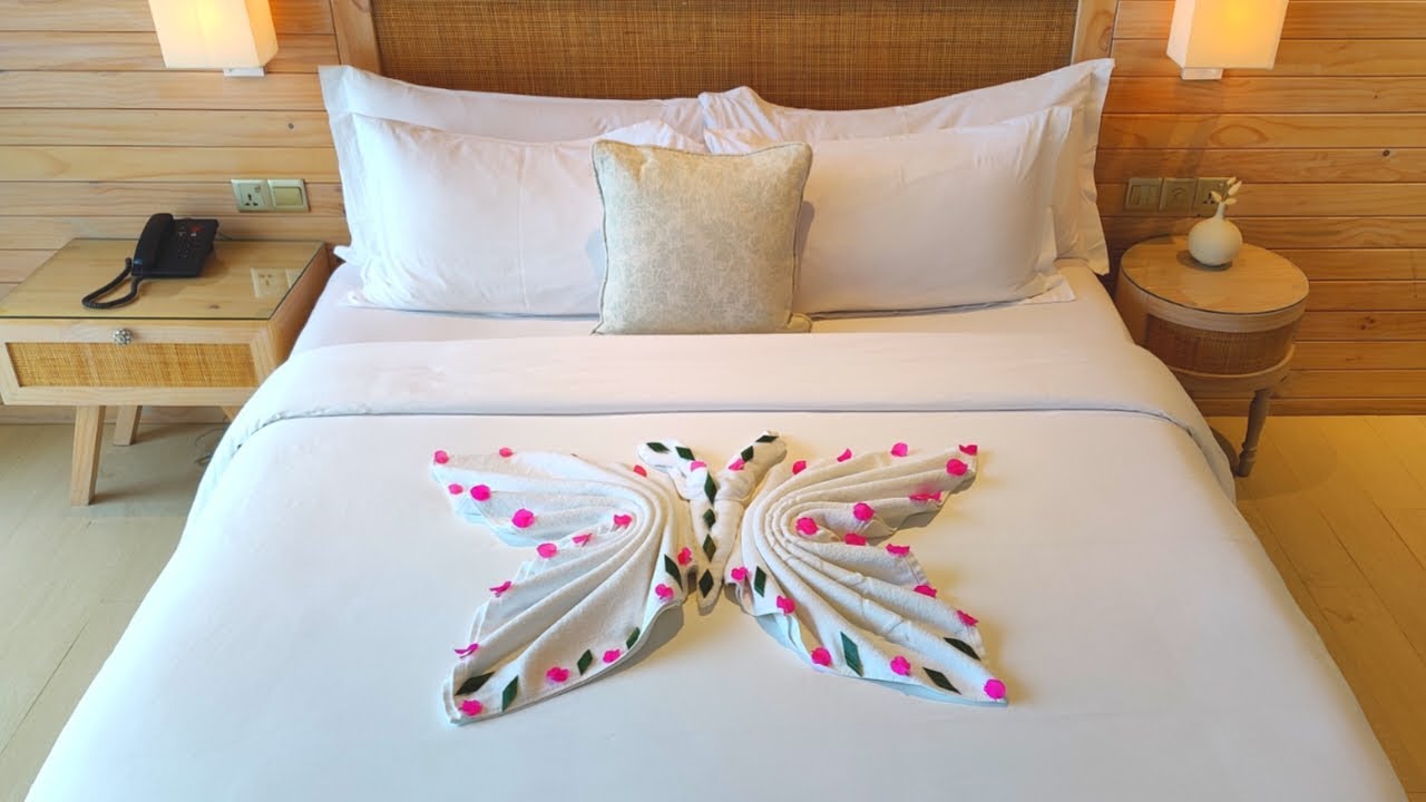 как сложить декоративные полотенца для ванной || полотенца с бабочками || AR LOVE