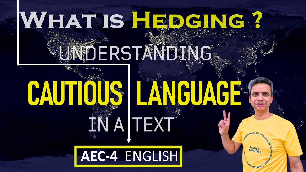 What is Hedging or Cautious Language in Writing | AEC-4 | #puchd # ...