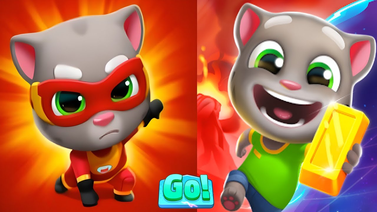 Talking Tom Hero Dash Vs Talking Tom Time Rush - Full Bosses Raccoons Diamond Suits Fight x Heroes 2
